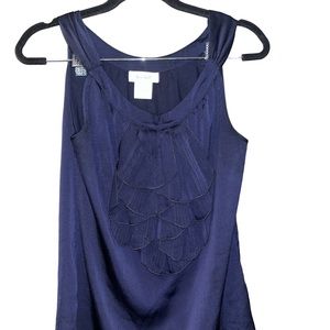 Kate Hill navy blue sleeveless blouse size 2